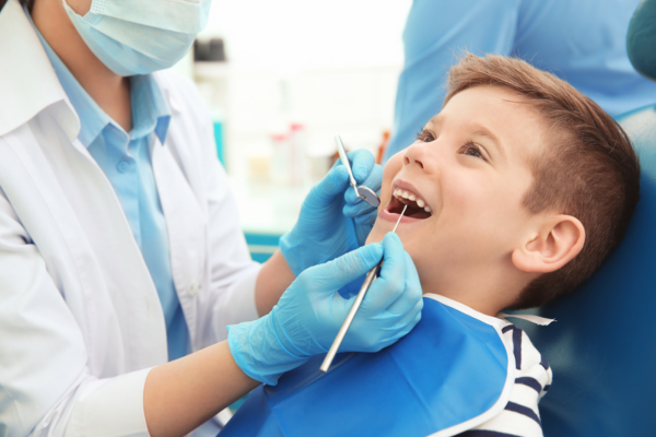 Kids dental check-up at Blossom Dental Care Dighi